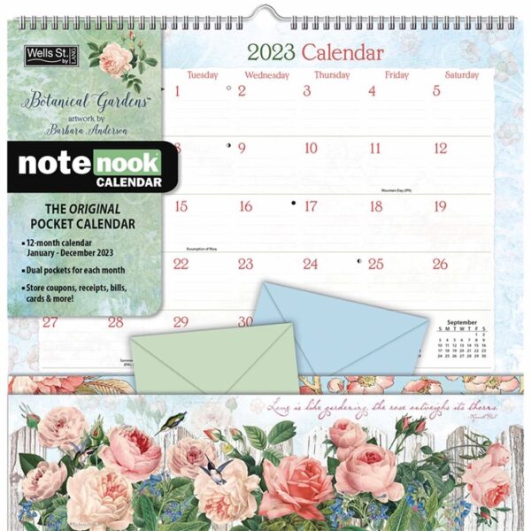 Botanical Garden Note Nook Calendar 2023