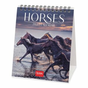 Horses Easel Desk Calendar 2023