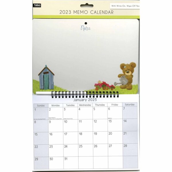 Teddy Memo Calendar 2023