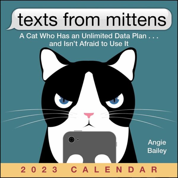 Texts From Mittens Desk Calendar 2023