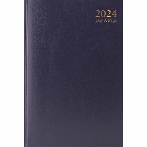 Dark Blue Hardback Day-A-Page A4 Diary 2024