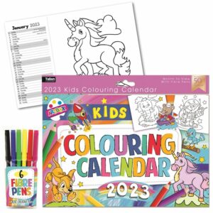 Kids Colouring A4 Calendar 2023