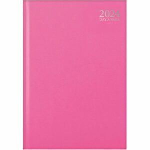 Pastel Pink Hardback Day-A-Page A4 Diary 2024