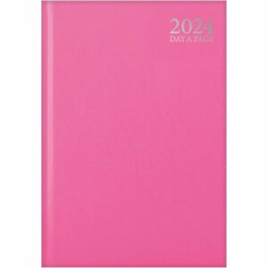 Pastel Pink Hardback Day-A-Page A5 Diary 2024
