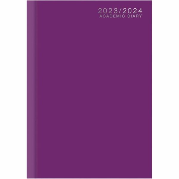 Purple Classic Academic Day-A-Page A4 Diary 2024