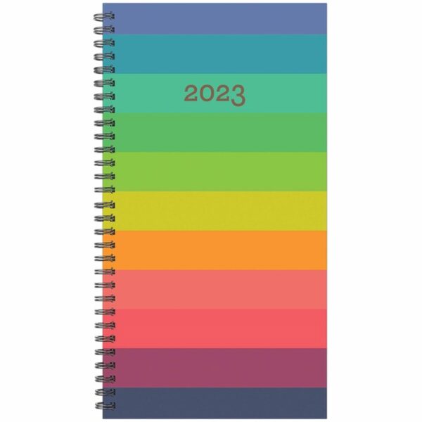 Rainbow Stripes Slim Diary 2023