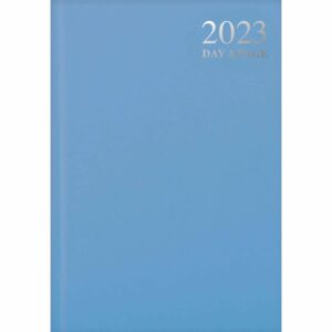 Pastel Blue Hardback Day To View A6 Diary 2023