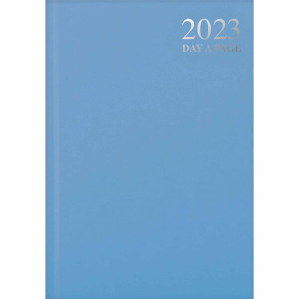 Pastel Blue Hardback Day To View A6 Diary 2023