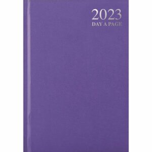 Pastel Purple Hardback Day To View A6 Diary 2023
