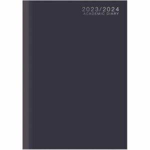 Blue Classic Academic Day To View A4 Diary 2024