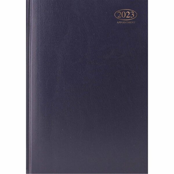 Dark Blue Hardback Day To View Appointment A4 Diary 2023