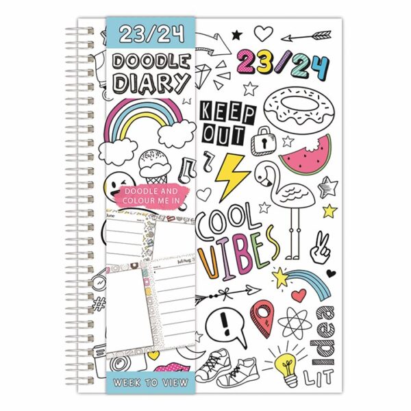 Doodle Academic Week-To-View A5 Diary 2024