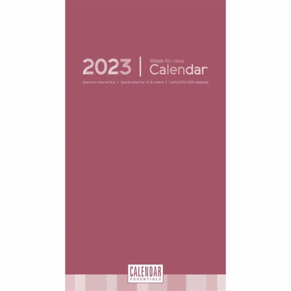 Essential Week-To-View Short Slim Calendar 2023