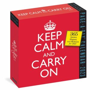 Keep Calm And Carry On Desk Calendar 2023