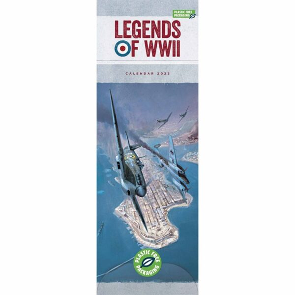 Legends Of WWII Slim Calendar 2023