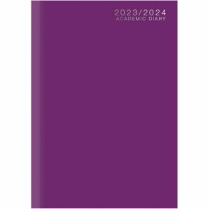 Purple Classic Academic Day To View A4 Diary 2024