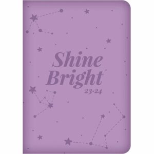 Purple Embossed Academic A5 Diary 2024