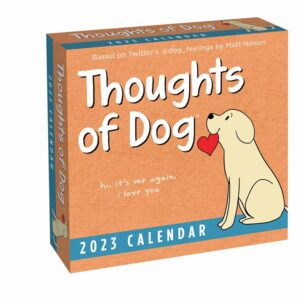 Thoughts Of Dog Desk Calendar 2023