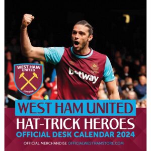 West Ham United FC Easel Desk Calendar 2024