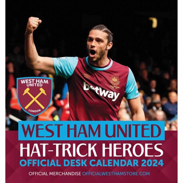 West Ham United FC Easel Desk Calendar 2024
