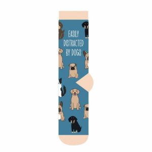 Easily Distracted By Dogs Socks - Size 4 - 8