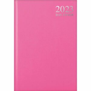 Pastel Pink Hardback Day To View A6 Diary 2023