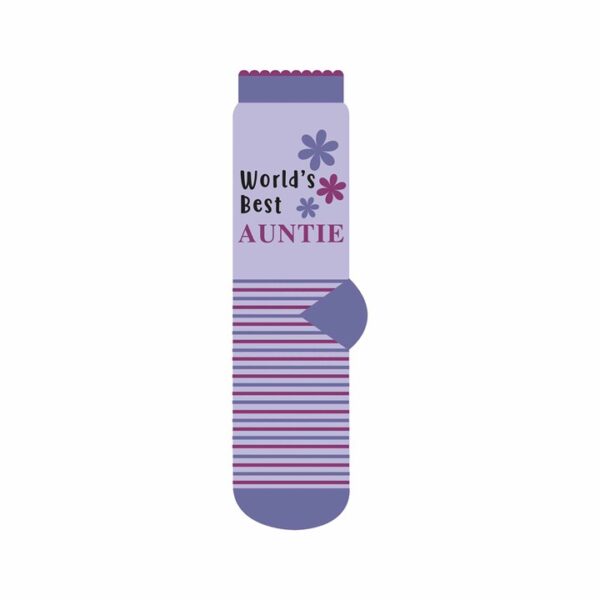 World's Best Auntie Socks - Size 4 - 8