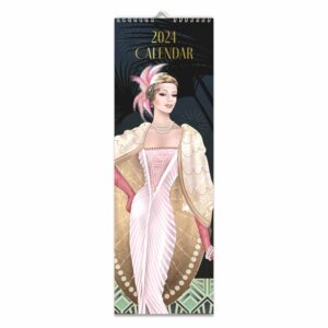 Claire Coxon Art Deco Slim Calendar 2024