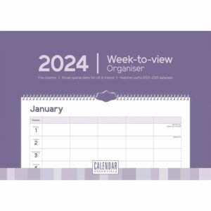Essential A4 Week-to-View Family Planner 2024
