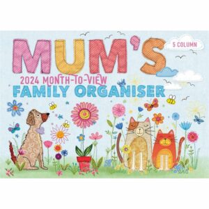 Mum's Fabric & Buttons A4 Family Planner 2024