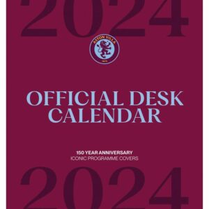 Aston Villa FC Offical Easel Desk Calendar 2024