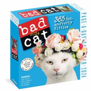 Bad Cat Desk Calendar 2024