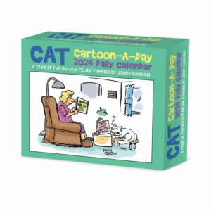 Cat Cartoon A Day Desk Calendar 2024