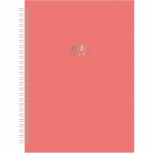 Coral A5 Diary 2024