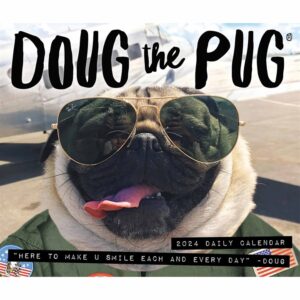 Doug The Pug Desk Calendar 2024