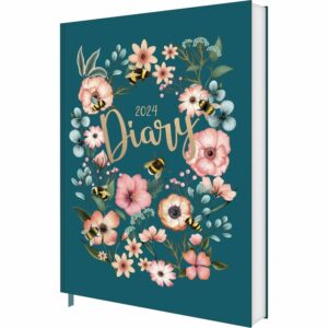 Floral Bee A5 Diary 2024
