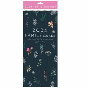 Floral Slim Family Planner 2024