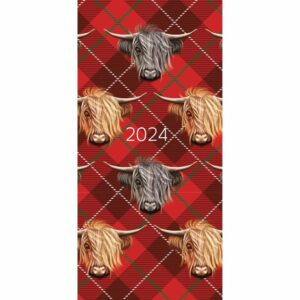 Highland Cows Slim Diary 2024