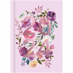 Pink Vintage Floral A7 Diary 2024
