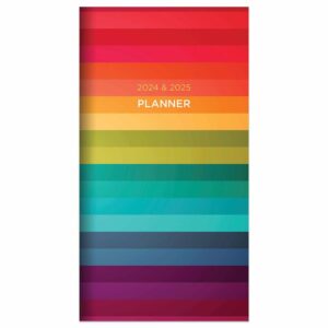 Rainbow Stripe Slim Diary 2024 - 2025