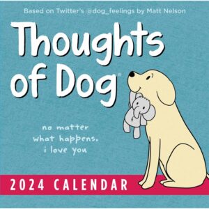 Thoughts Of Dog Desk Calendar 2024