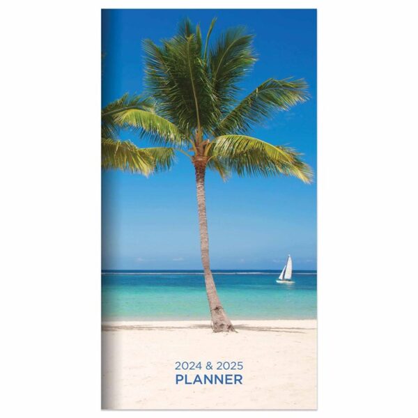 Tropical Beach Slim Diary 2024 - 2025
