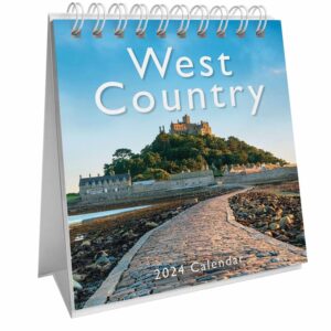 West Country Mini Easel Desk Calendar 2024
