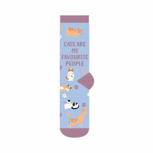 Cats Are My Favourite People Socks - Size 4 - 8