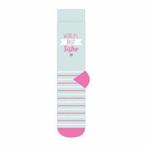 Worlds Best Sister Socks - Size 4 - 8